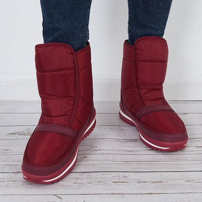 Winter Snow Ankle Boots Warm Fur Lining Waterproof Slip On Booties