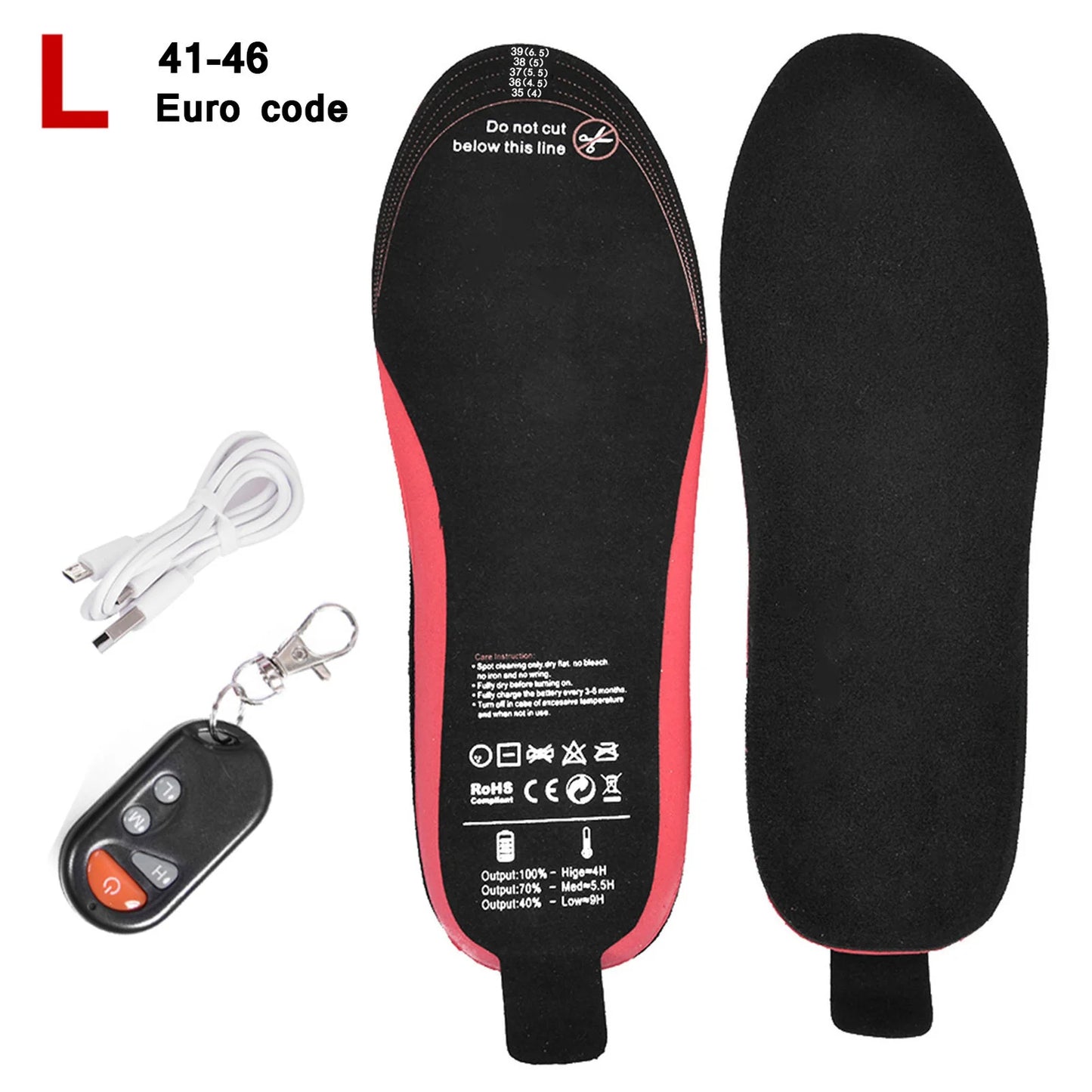 Rechargeable Heated Insoles With Remote