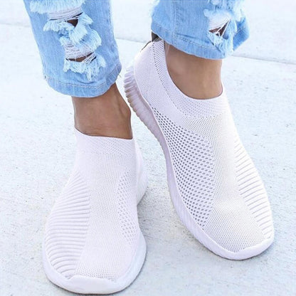 Women Shoes Knitting Sock Slip On Flat Sneakers
