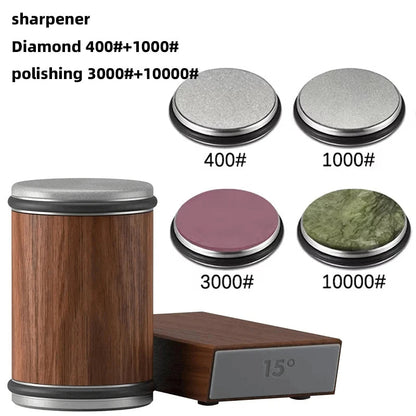 Easy Use Dual Angle Knife Sharpener with Magnetic Strip
