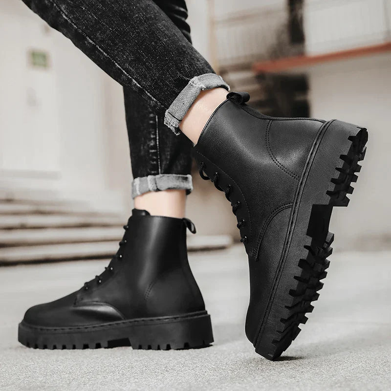 Men’s Waterproof Lace-Up High Top Anti Slip Boots