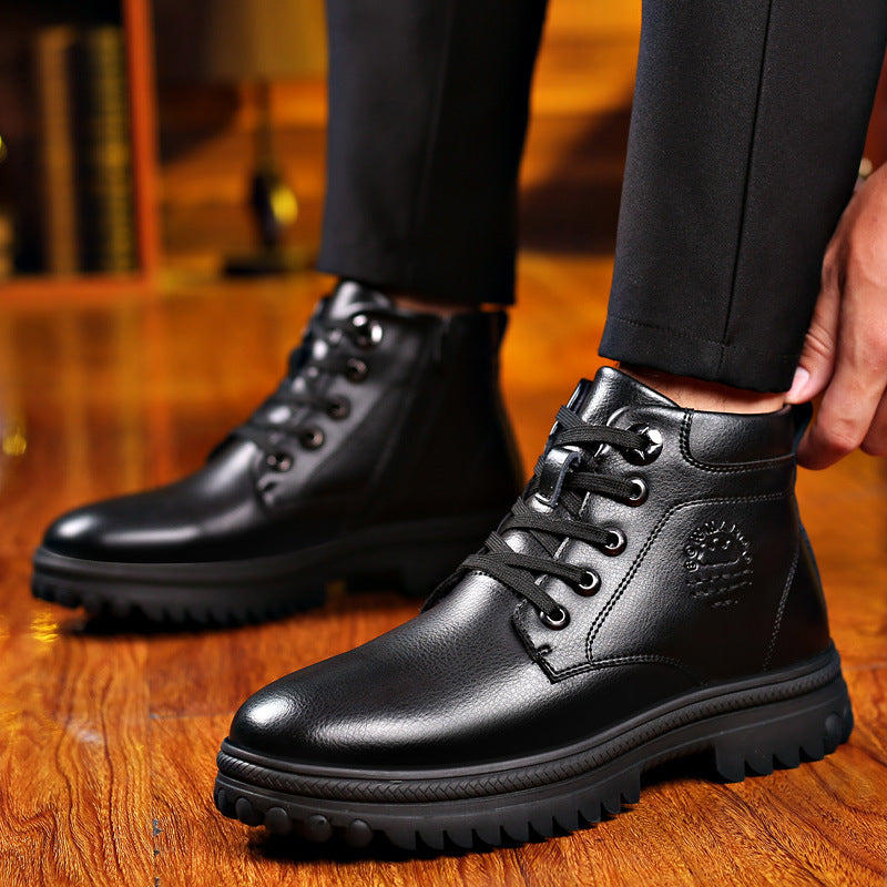 Men's Waterproof Winter Leather Boots
