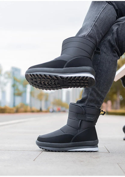 Insulated Men's Snow Boots - Waterproof and Warm