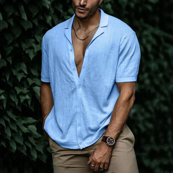 Lightweight Breathable Mens Linen Shirt