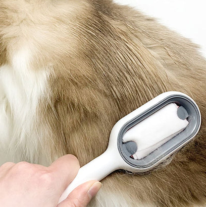 Multifunctional pet cleaning brush