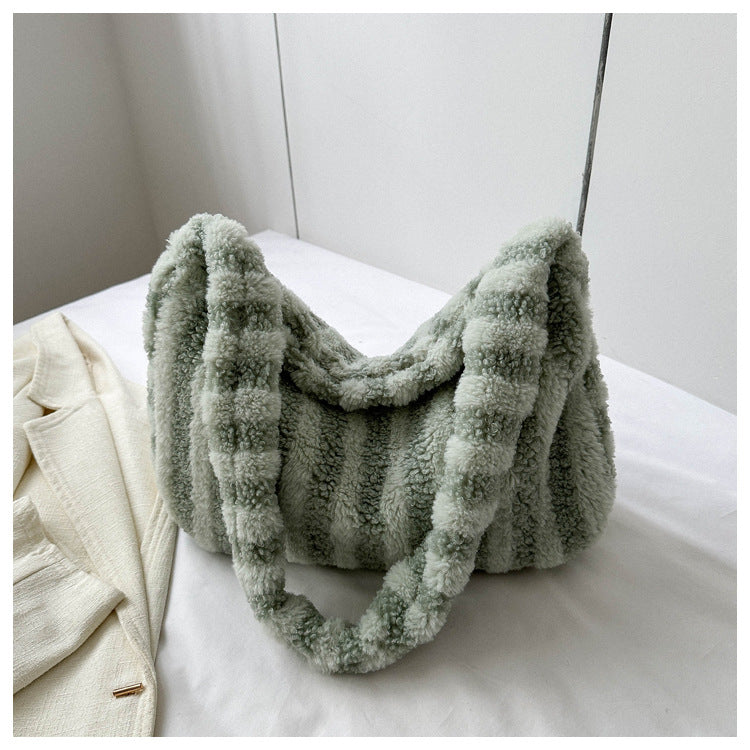 Women's Casual Plush Shoulder Bag