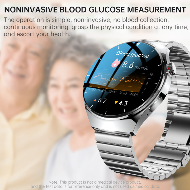 One-click Blood Pressure Blood Sugar ECG/EKG HRV Heart Rate Monitor Health Smart Watch