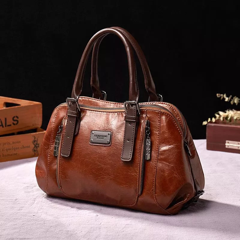 Classic Vintage Leather Handbag - OutfitLondon