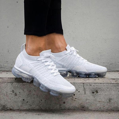 Womens Fashion Air Cushion Sneakers Lace Up Mesh Breathable Running Shoes