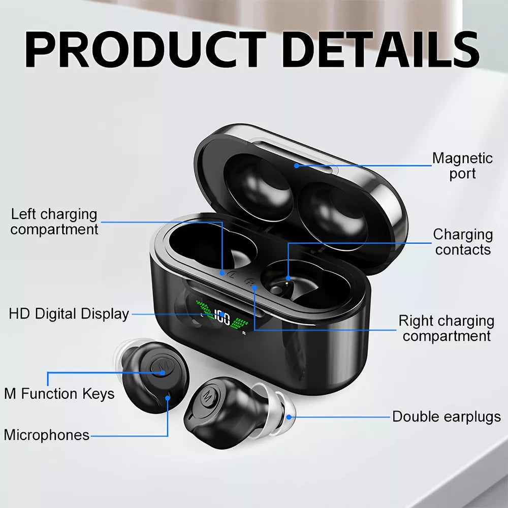 Bluetooth Rechargeable Invisible Hearing Aids for Seniors