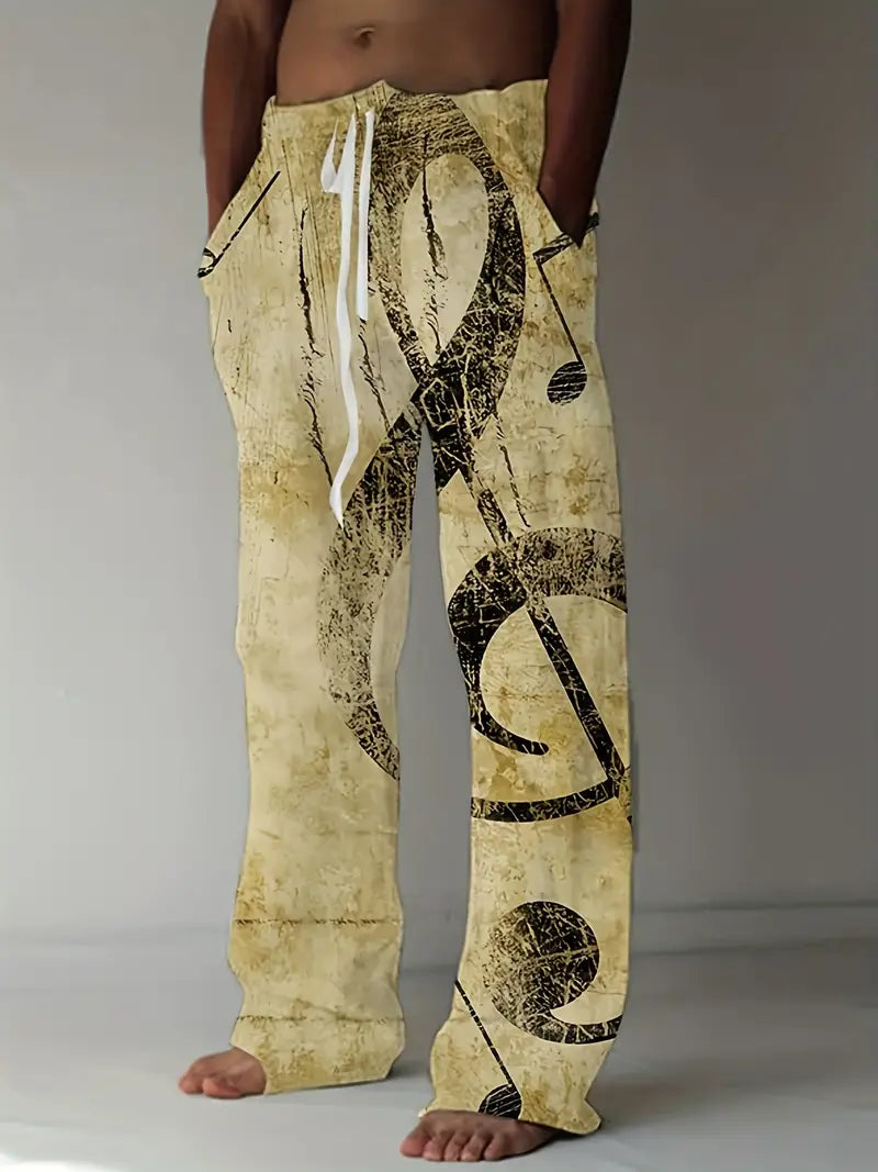 Men's Relaxed Fit Elastic Waist Pants - OutfitLondon