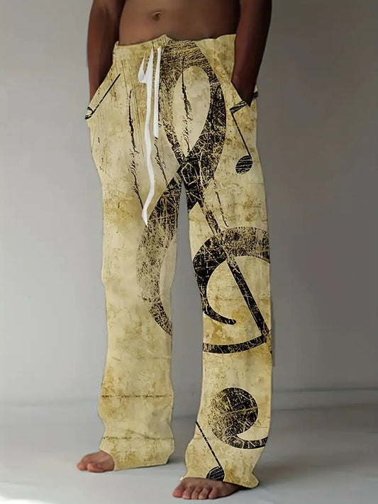 Men's Relaxed Fit Elastic Waist Pants - OutfitLondon