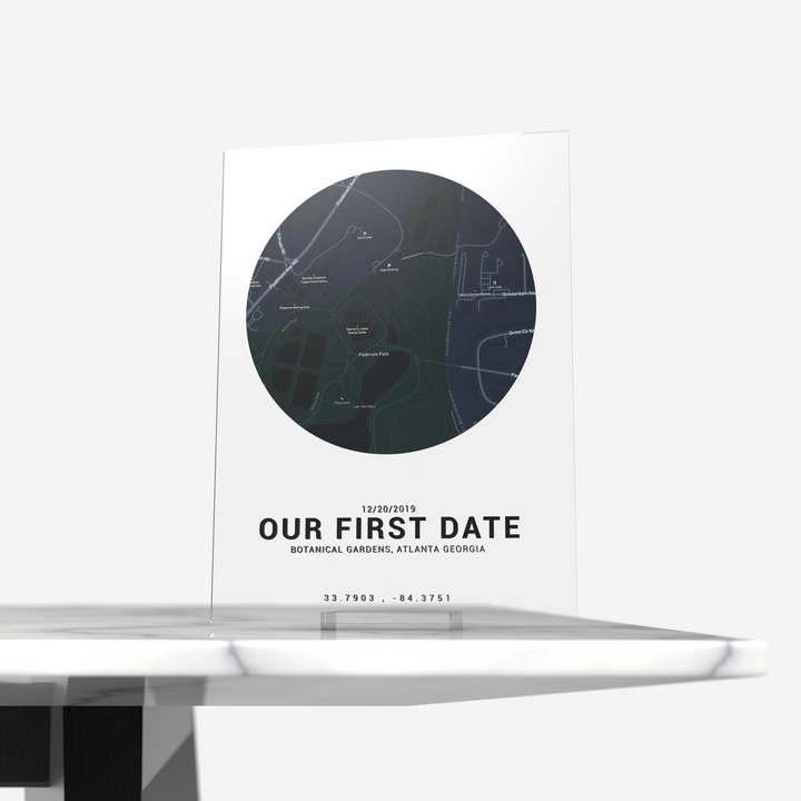 Personalized Map Plaque