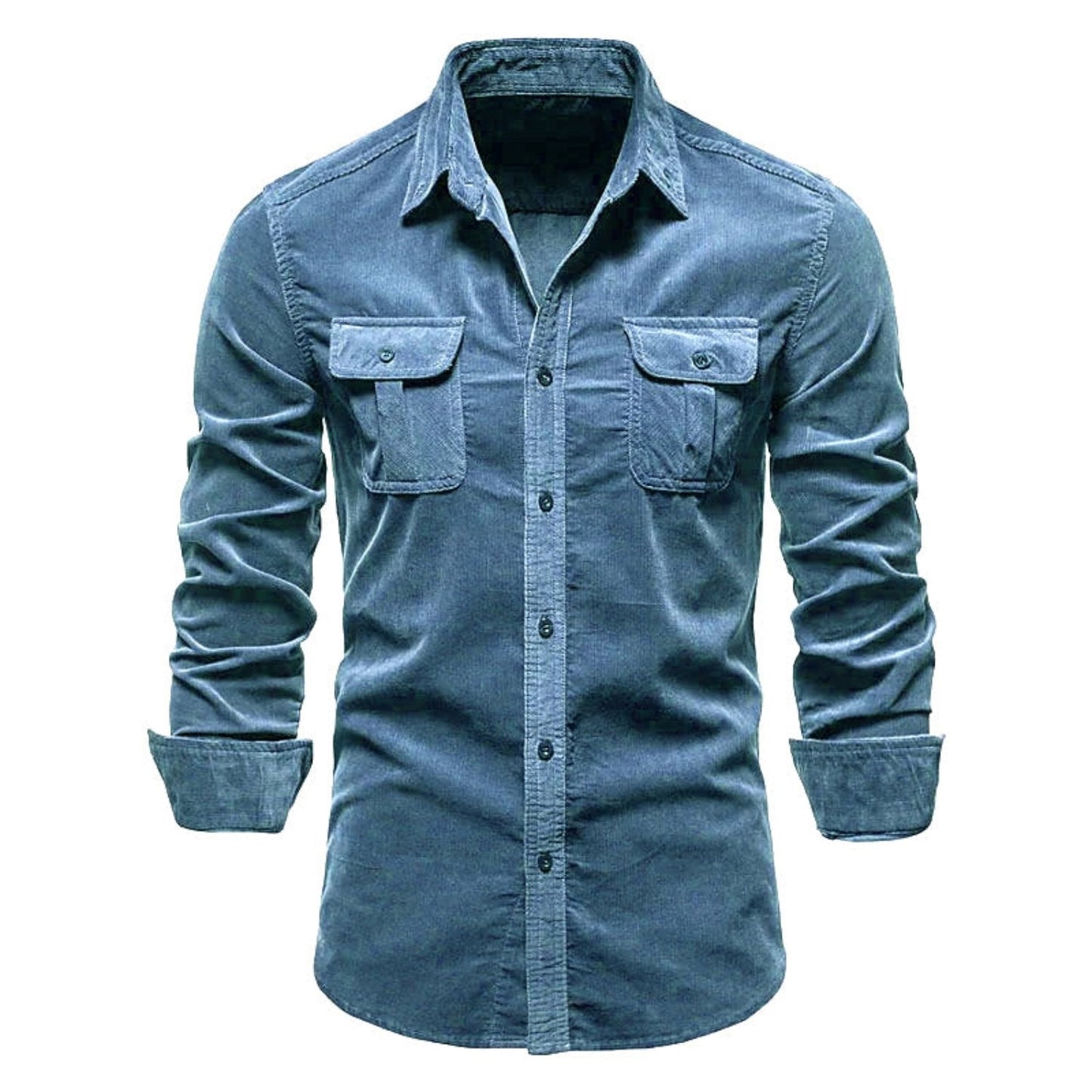 Casual Loose Fit Cotton Dress Shirt - OutfitLondon