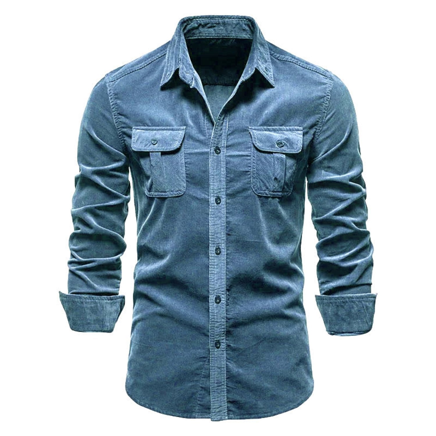 Casual Loose Fit Cotton Dress Shirt - OutfitLondon