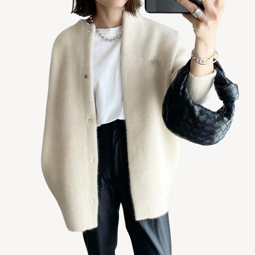 Ladies Classic Button Front Sweater