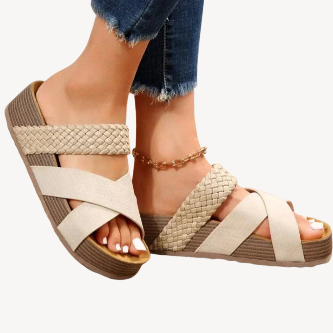Comfortable Synthetic Leather Sandals for Ladies