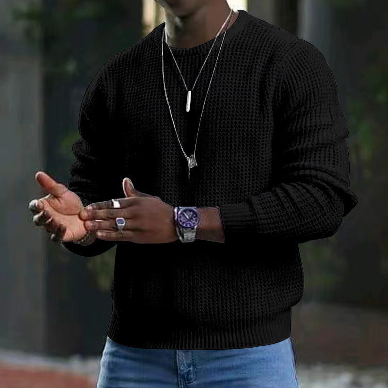 Cozy Mens Thick Crew Neck Jumper Sweater