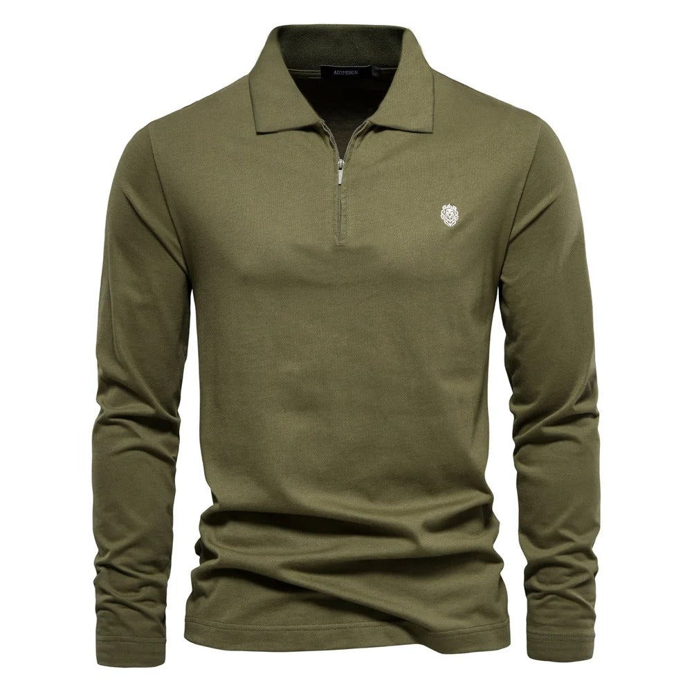 Timeless Zip Up Polo Shirt for Men