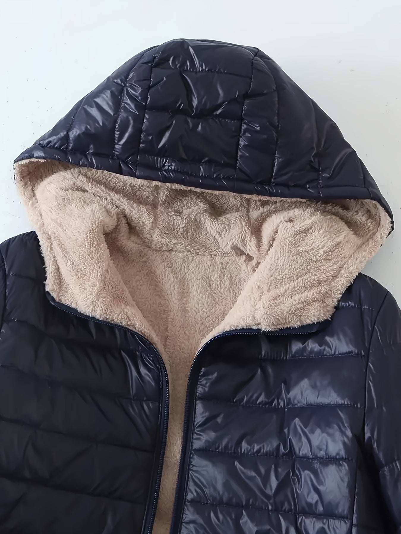 Warm Lightweight Fleece Puffer Coat