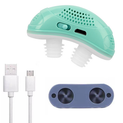 Electric Mini CPAP Noise Anti Snoring Device Sleep Apnea Stop Snore Aid Stopper