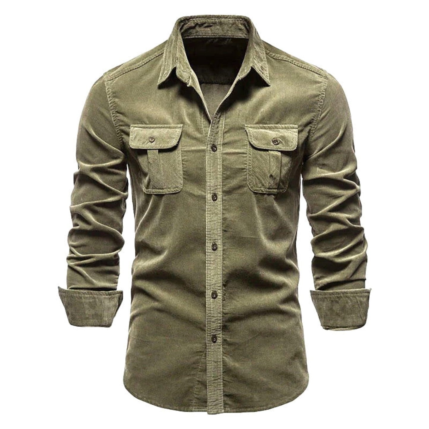 Casual Loose Fit Cotton Dress Shirt