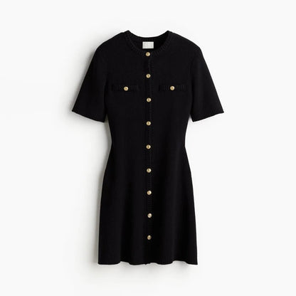 Simple V-Neck Summer Midi Dress - OutfitLondon
