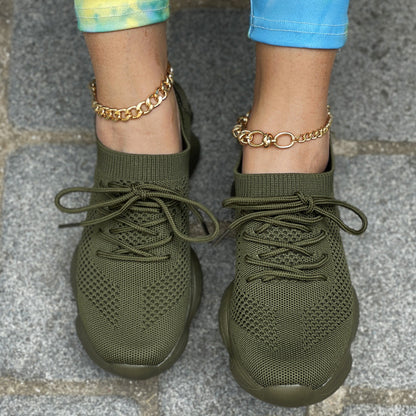 Women's Comfortable Breathable Lace-Up Sneakers
