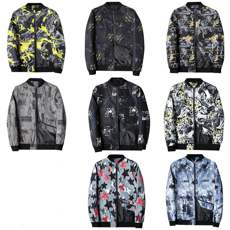 Trendy Graphic Men's Bomber Jacket - Enzo