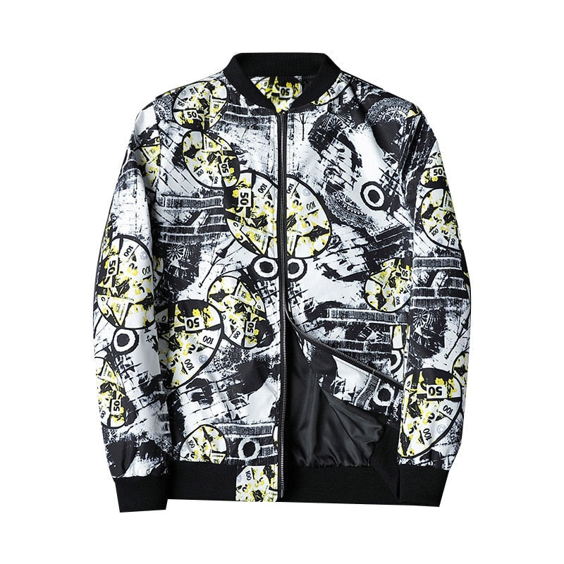 Trendy Graphic Men's Bomber Jacket - Enzo
