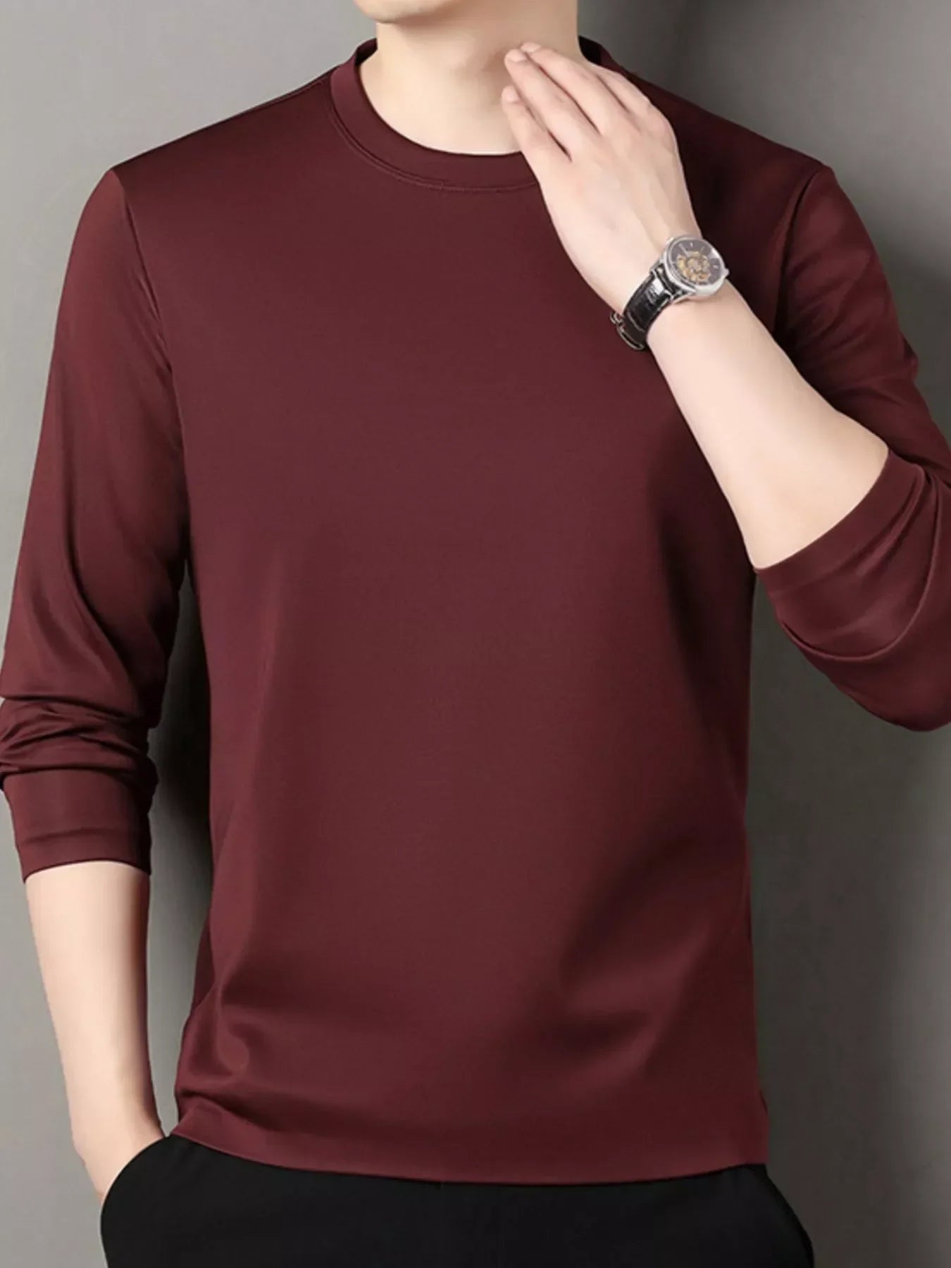 Comfortable Casual Men's Long Tee Shirt