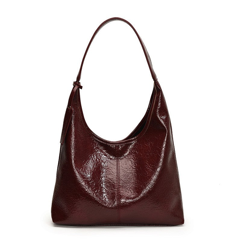 Women's Classic Leather Large Shoulder Bag