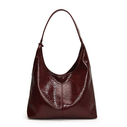 Women's Classic Leather Large Shoulder Bag