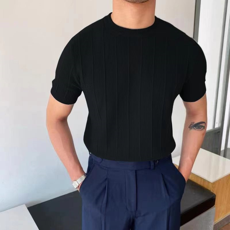 Men's Casual Cotton Loose Fit Short Sleeve T-Shirt