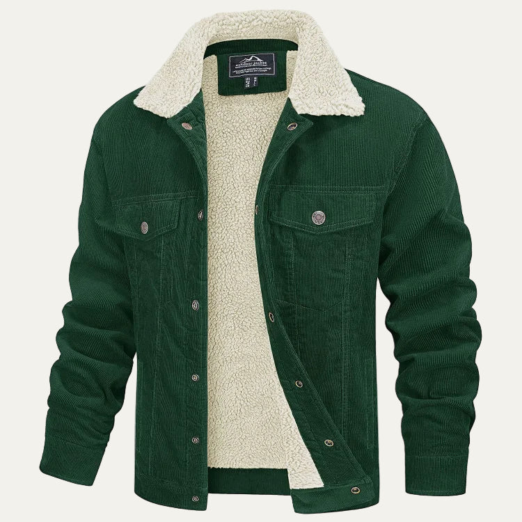Men's Insulated Fleece Lined Denim Trucker Jacket