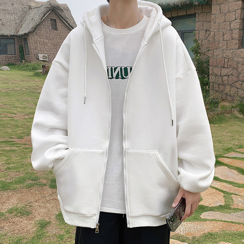 Men's Casual Cotton Zip-Up Hoodie