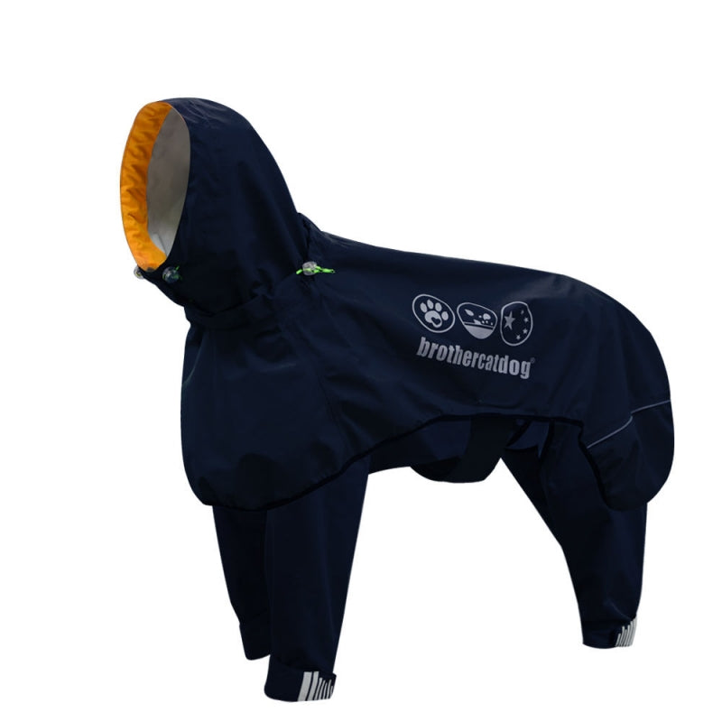Wrapped Reflective Dog Raincoat With Legs And Hood