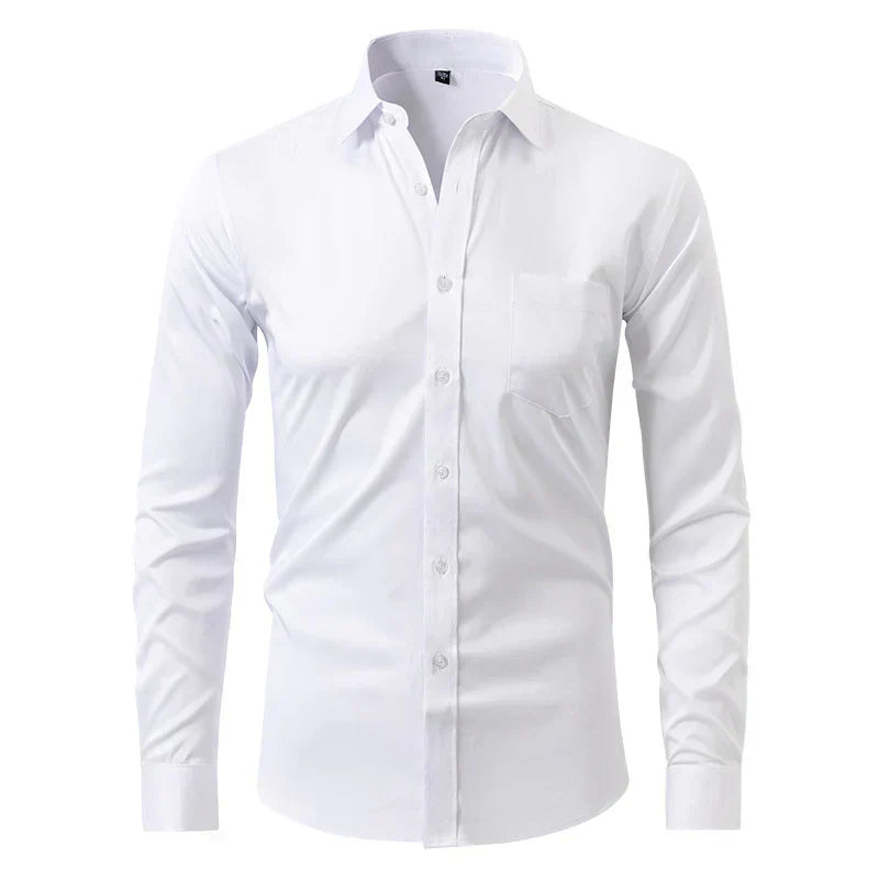 Relaxed Fit Dress Stretch Shirt for Men