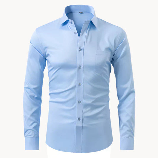 Relaxed Fit Dress Stretch Shirt for Men - OutfitLondon
