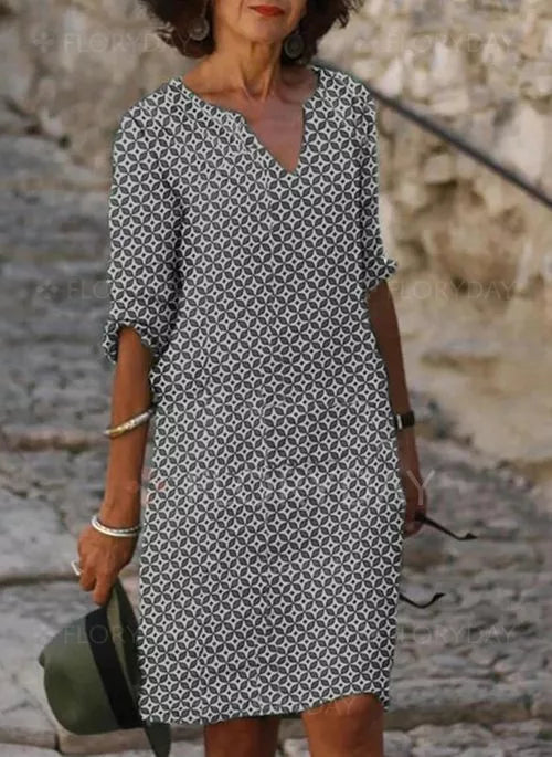Elegant Women's Mid Length Casual Dress
