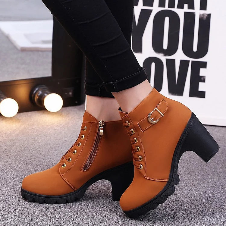 Sexy High Heel Lace-Up Ankle Boots for Women