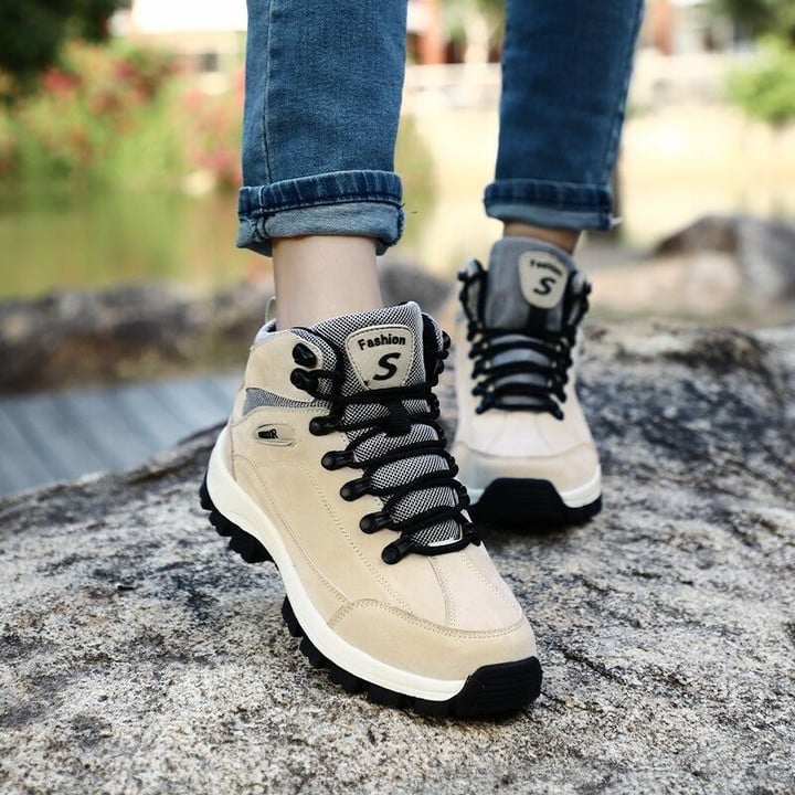 Orthopedic Women Comfortable  Warm Lace Up Hiking Snow Boots