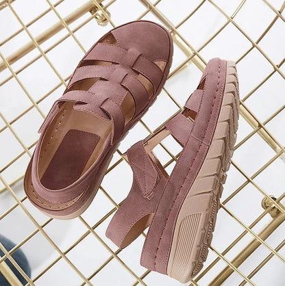Casual Orthopedic Velcro Walking Wedge Toe Sandals