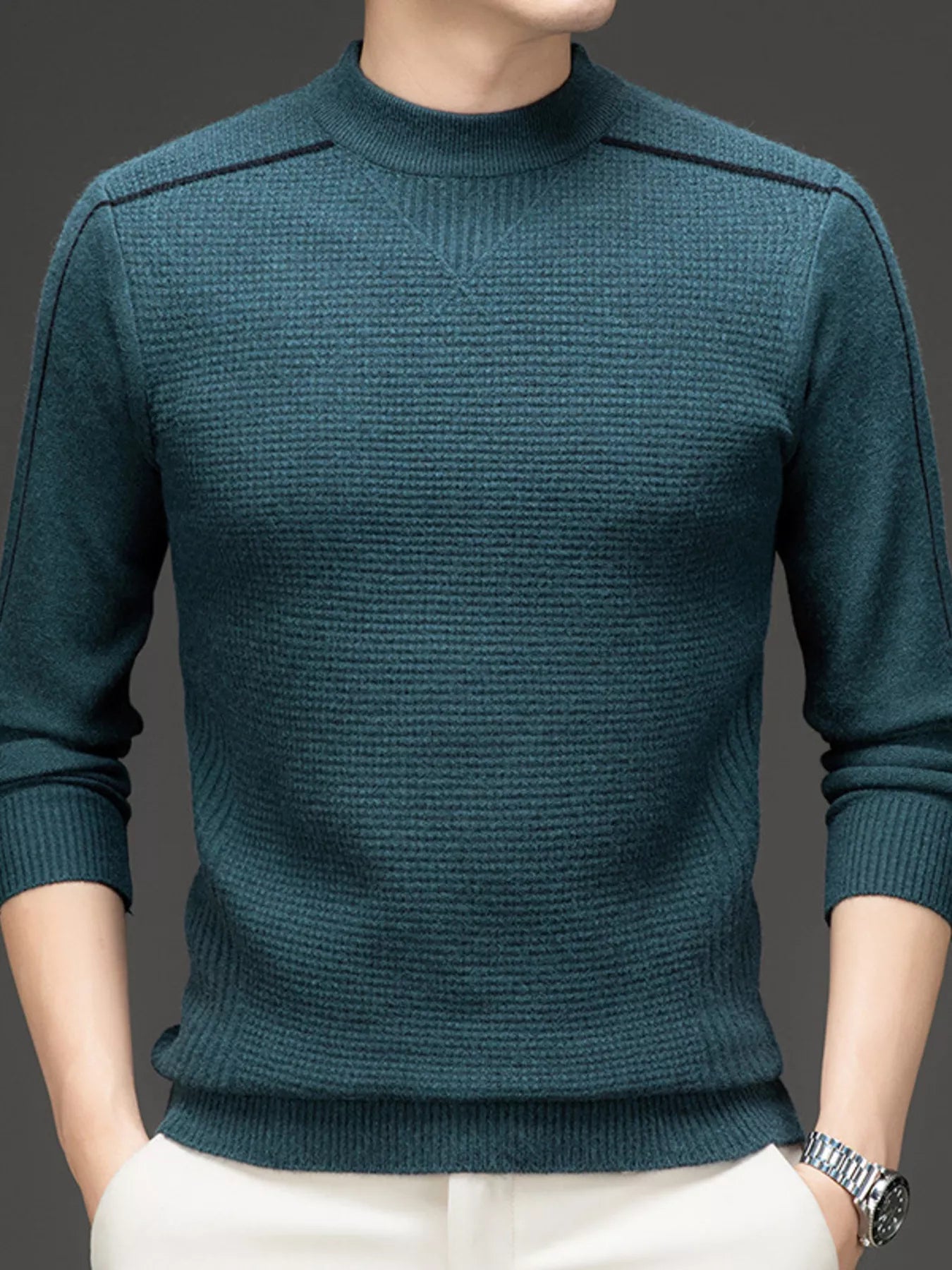 Large Size Crew Neck Pullover Sweater