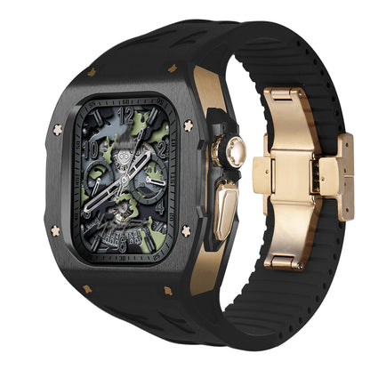 Tough Metal Case and Flexible Rubber Band for Apple Watch Ultra