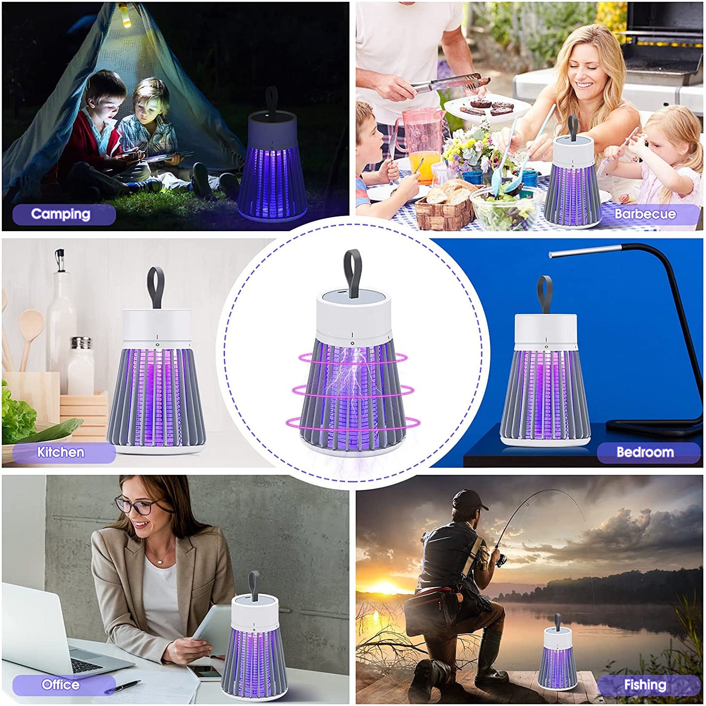 Buzzbgone Zapper Portable Bug Zapper Led Light Mosquito Killer