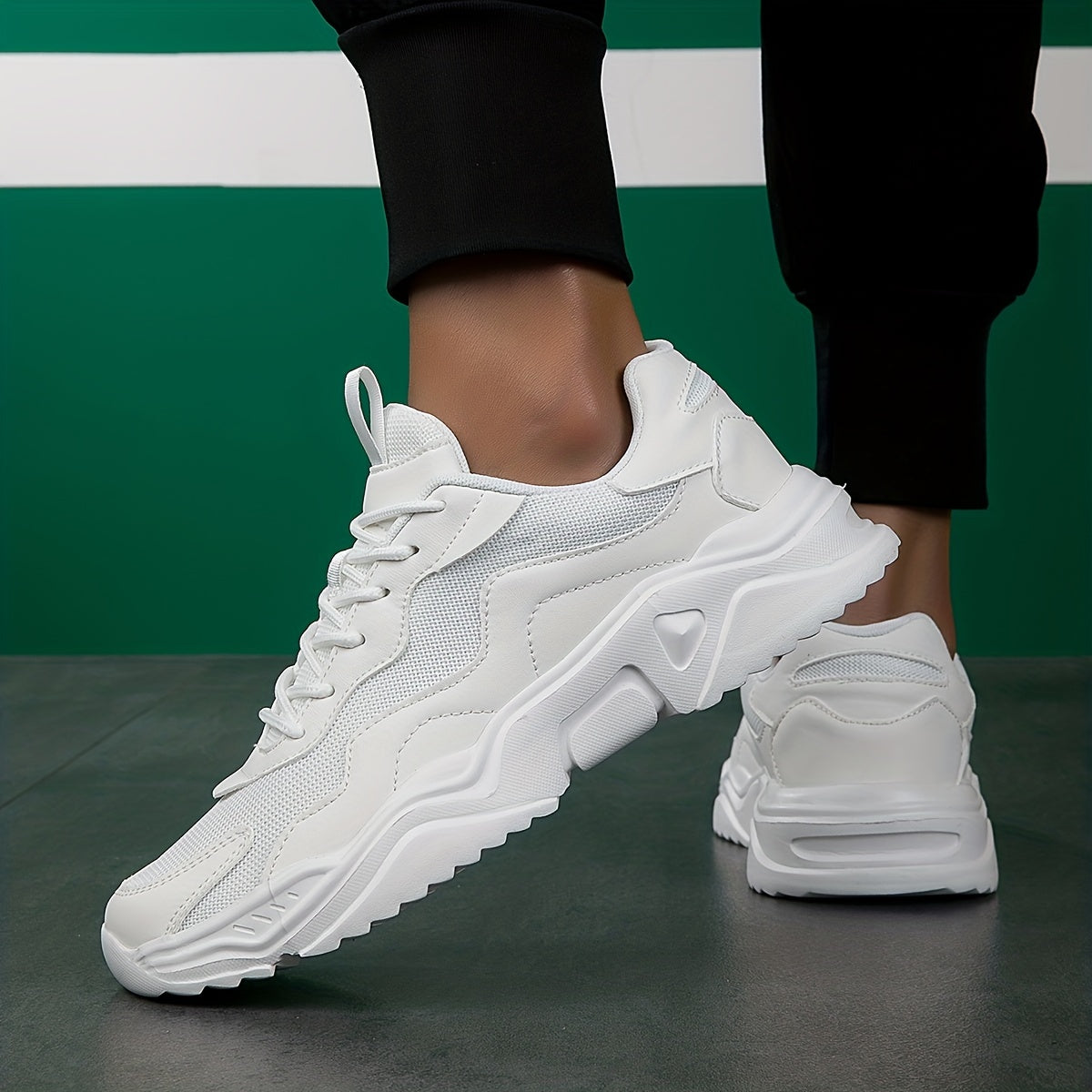 Casual Vintage Style Men's White Shoes - OutfitLondon