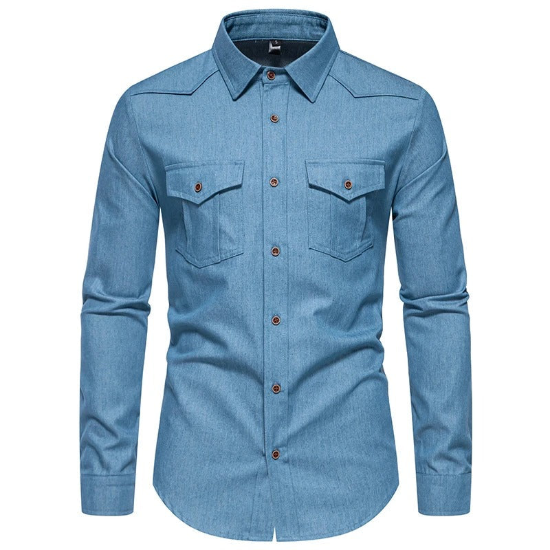Timeless Fashionable Blue Jeans Shirt - OutfitLondon