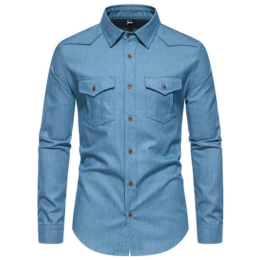 Timeless Fashionable Blue Jeans Shirt - OutfitLondon