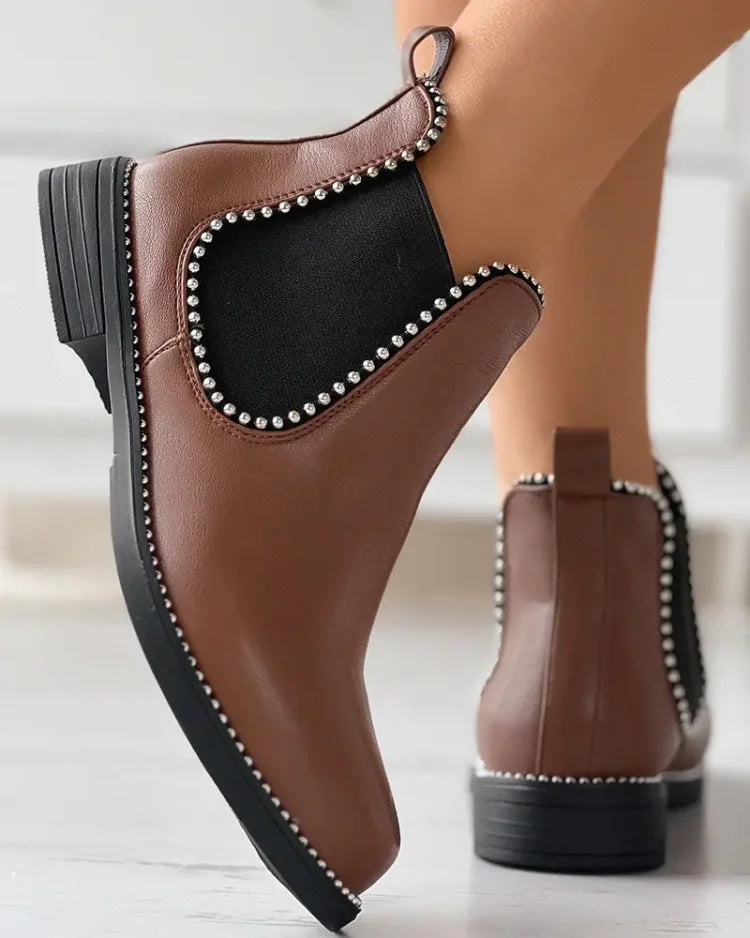 Chic Low Heel Ankle Boots for Women